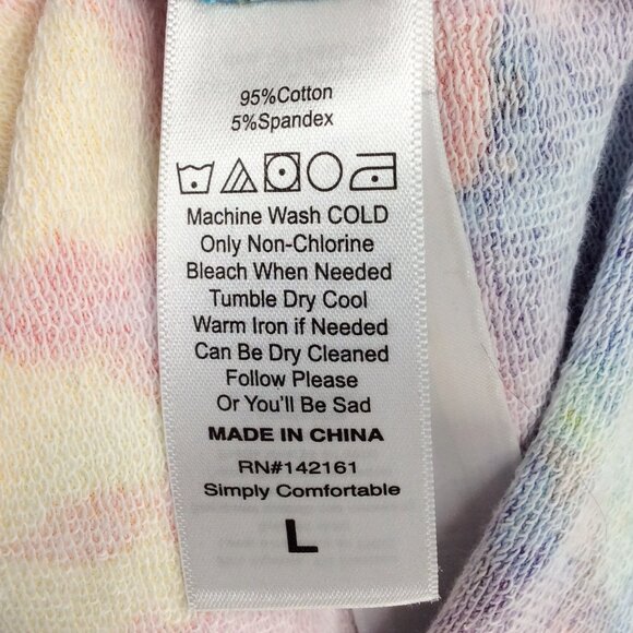 NWT LuLaRoe Hannah Crewneck Sweatshirt Womens Size Large Tie Dye Unicorn - Picture 9 of 9